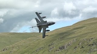 Awesome Ground Hugging Tornado Jet In The Welsh Mountains [upl. by Drus]