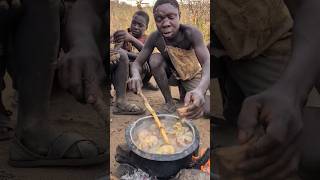 Delicious Soup Hadza Makes for todays Lunch 😋😍‼️hadzabetribe villagelife food [upl. by Peednas]