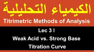 Titrimetric Methods of Analysis ǀ Lec 3 ǀ Weak Acid vs Strong Base Titration Curve [upl. by Rodi655]