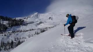 Mt St Helens slab avalanche excellent footage of skier triggered [upl. by Htiekel233]