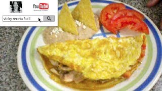 OMELETTE DE CHAMPIÑONES  Vicky Receta Facil [upl. by Cerallua]