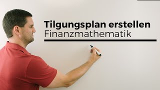 Tilgungsplan erstellen bei gleicher Annuität Bausparen Darlehen Finanzmathematik [upl. by Iolande413]