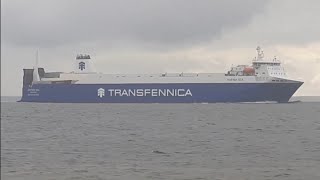 Transfennica MS Hafnia sea leaving Paldiski timelapse [upl. by Eichman]