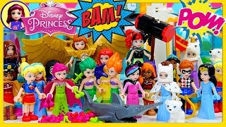 Disney Princess Dress up Lego DC Super Hero Costumes High School Silly Play Kids Toys [upl. by Katine125]