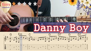 🔴Danny Boy  Easy Fingerstyle Guitar Tutorial  Irish Traditional Folk Song  TAB and Chords [upl. by Norri]