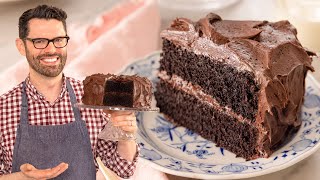 Amazing Devils Food Cake Recipe  BEYOND Decadent and Delicious [upl. by Elleinad646]