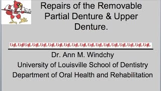 Repairs to the Removable Partial Denture [upl. by Thurber]