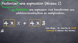 Factoriser une expression Niveau 1 5eme [upl. by Enomor]