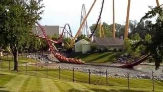 Kings Island Diamondback offride HD POV [upl. by Aihsile977]