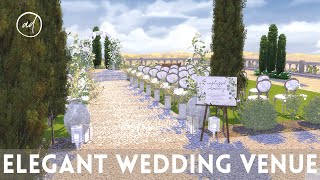 ELEGANT WEDDING VENUE  Sims 4  CC SPEED BUILD [upl. by Lasley]