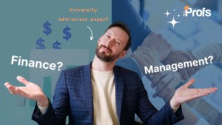 SHOULD I STUDY FINANCE OR MANAGEMENT [upl. by Zedecrem]