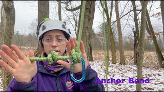 How to tie an Anchor Bend termination knot for an arborist climbing system [upl. by Wolfe792]