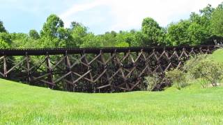 Tweetsie Railroad Thomas and 190 Crossing Dead Horse Trestle 6917 [upl. by Nirtak]