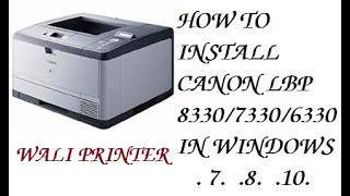 How to Download and Install Canon LBP 8330kg  Canon LBP 6330kg Driver in windows 788110 [upl. by Hillegass]