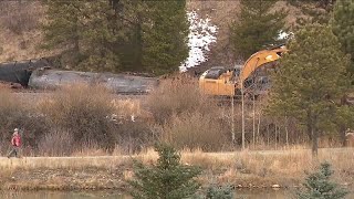 No injuries reported after BNSF train derails in Gilpin County [upl. by Zippel]