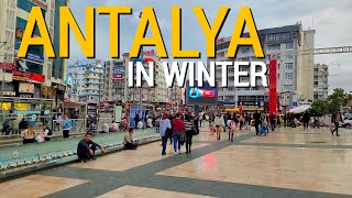 ANTALYA TURKEY IN WINTER 🇹🇷 December January February March 20232024 [upl. by Imeaj]