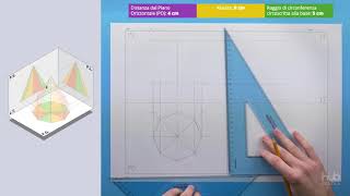 Proiezione ortogonale di una piramide a base ottagonale con base parallela a PO [upl. by Milurd]