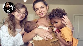 Mom feeds  mom breastfeeding video baby comfort breastfeeding mom [upl. by Anat793]