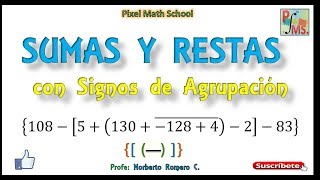 Sumas y Restas con Signos de agrupación 1 [upl. by Wieche459]