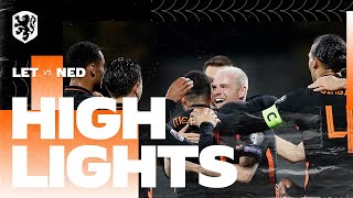 Highlights Letland  Nederland 8102021 WKkwalificatie [upl. by Prescott]