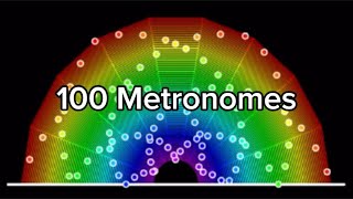 100 Metronomes Arc Pendulum Wave from Scratch [upl. by Caresa333]