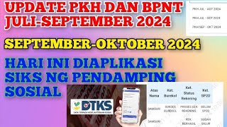 SEPERTI APAKAH STATUS PKH DAN BPNT JULISEPTEMBER SEPTEMBEROKTOBER 2024 DI APLIKASI SIKS NG [upl. by Antonetta]