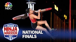 Kacy Catanzaro at the Las Vegas National Finals Stage 1  American Ninja Warrior 2017 [upl. by Chapa]