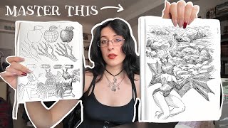 HATCHING TECHNIQUE EXPLAINED🖋️tools for inking  theory and practice🌹 [upl. by Leatri]