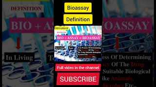 Bioassay Definition Tamil Explanation  Bioassay  Pharmacology 2  BPharm 5 Semesterbioassay [upl. by Micco]