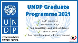 Want to work abroad after graduation  Paid Job  UNDP Graduate Programme  Fully Funded [upl. by Lorant]