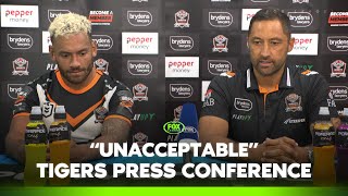 Benji reign starts with quotunacceptablequot showing  Tigers press conference  Fox League [upl. by Akitan]