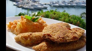 PESCADO EMPANIZADO AL HORNO Y ENSALADA DE ZANAHORIA [upl. by Eirrod]