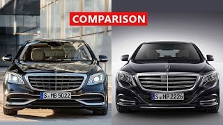 2018 MercedesBenz SClass vs 2017 MercedesMaybach SClass Comparison  WALKTHROUGH TEST DRIVE [upl. by Airam]