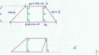 Pole trapezu  Matematyka Szkoła Podstawowa i Gimnazjum [upl. by Ailey]