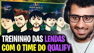 TREINO DAS LENDAS vs LOS TRAINEE  TIME do QUALIFY  TODOS os JOGOS  Absolut React [upl. by Herta827]