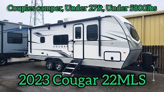 2023 Keystone Cougar 22MLS luxury trailer walkthrough tour [upl. by Atiuqal479]