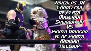 Tinieblas Jr Cab de Plata y Máscara Sagrada Jr VS Pirata Morgan H de Pirata Morgan y Hellboy [upl. by Reham]