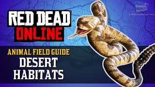 Red Dead Online  Desert Habitats Animal Locations Guide Naturalist Role [upl. by Griseldis]