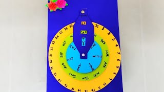 DIY DateMonthDay set wheel Calendar Easy Desk Calendar Making step by step  DIY calender [upl. by Atlante815]