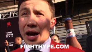 FIRED UP GOLOVKIN DESCRIBES quotHUGE FEELINGquot DURING INTENSE FACE OFF WITH CANELO quotITS DIFFERENTquot [upl. by Nert]