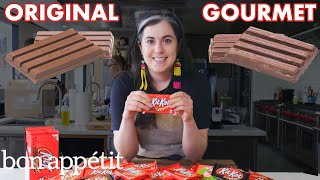 Pastry Chef Attempts To Make Gourmet Kit Kats  Gourmet Makes  Bon Appétit [upl. by Linzer260]