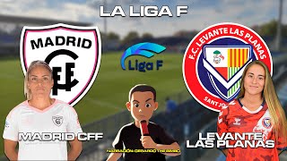 🔴MADRID CFF 2  1 LEVANTE LAS PLANAS  LIGA F🎙️RELATO EN VIVO 🎙️TB SPORTS [upl. by Etheline]