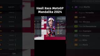 Hasil Race MotoGP Mandalika 2024 [upl. by Enitnemelc]