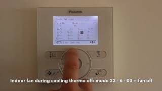 Daikin BRC1E63 controller set up field settings cycle fan off activate sensor in wall controller [upl. by Kleiman844]