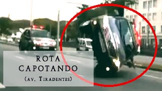 ROTA CAPOTOU NA TROCA DE TURNO  POLÍCIA MILITAR DE SÃO PAULO  ACIDENTE VIATURA POLICIAL  PM [upl. by Alexi]