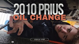 2010 Toyota Prius oil change  Step by Step [upl. by Arman]