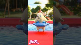 Splish Splash Splish Marshmallow at the pool billionsurprisetoys kidssongs abctoys marshmallow [upl. by Bobbi]