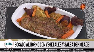 Bocado al horno con vegetales y salsa demiglace Receta de Dante Enriquez [upl. by Dorena]