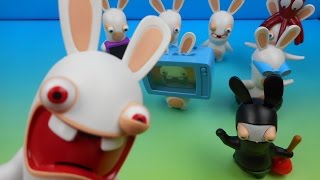 2015 RABBIDS SET OF 8 McDONALDS HAPPY MEAL COLLECTION TOYS VIDEO REVIEW [upl. by Etat]