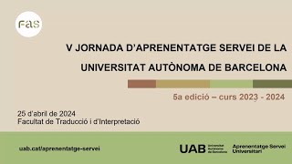 V Jornada dAprenentatge Servei [upl. by Anairol]